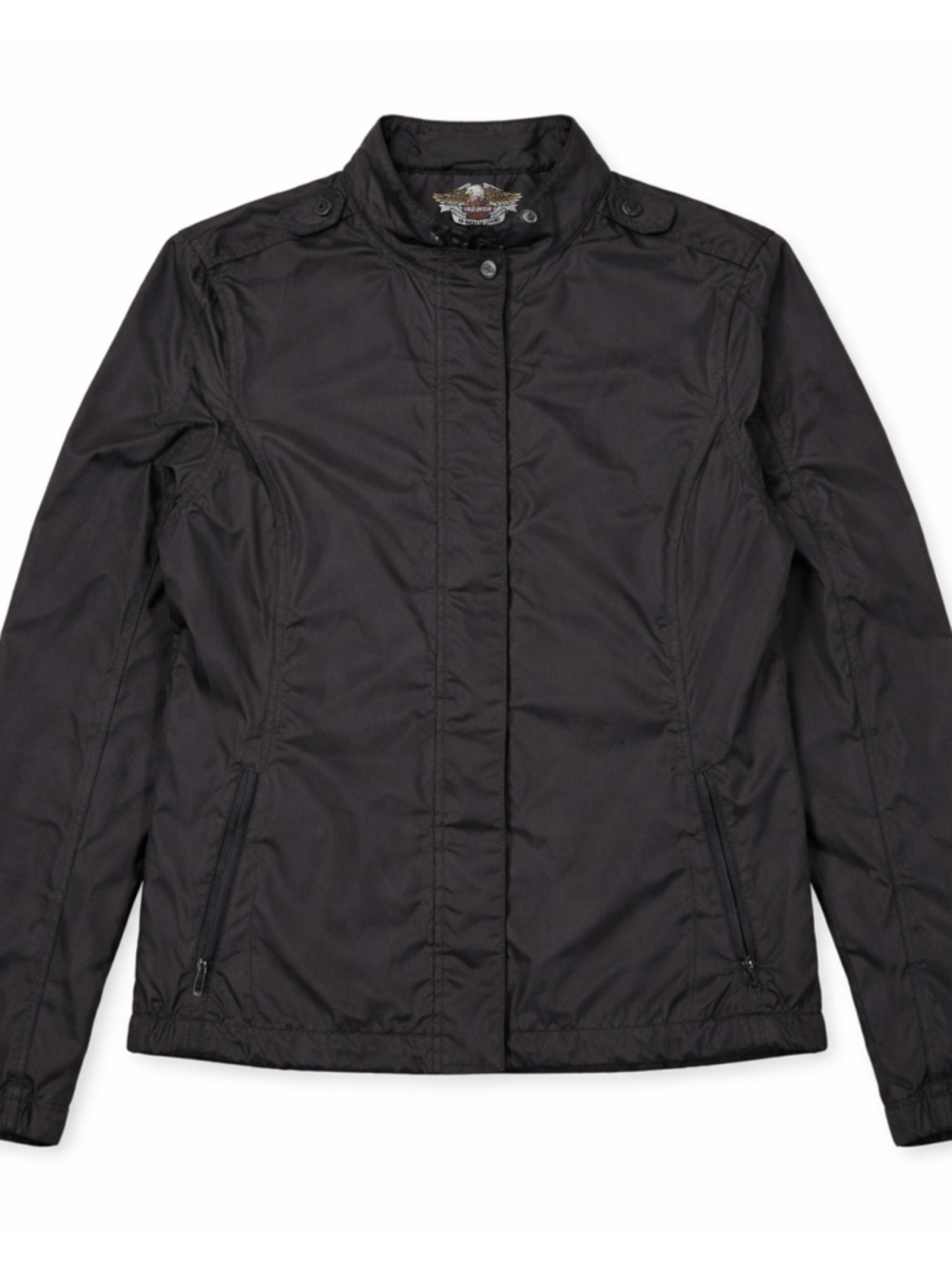 Harley-Davidson Women’s Black Lightweight Moto Windbreaker - Picture 2 of 8